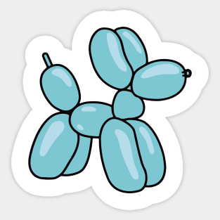 Cute Blue Balloon Dog Animal Sticker